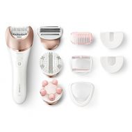 Philips Beauty Satinelle Prestige Epilator, Wet & Dry Electric Hair Removal, Body Exfoliation and Massage (BRE648), Multi