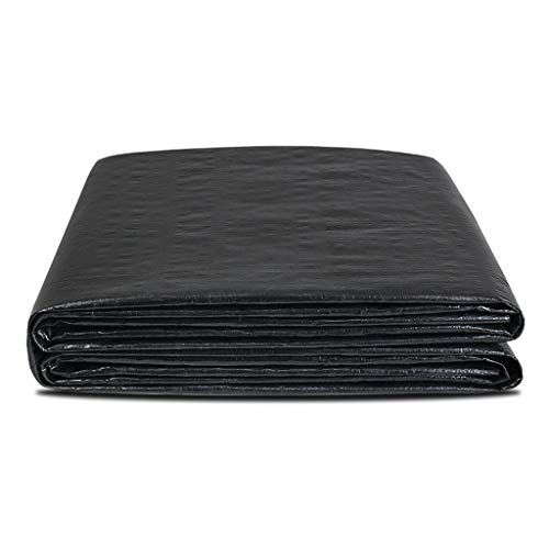  WXX-tarpaulin Double Black Solid Color Tarpaulin Waterproof Sunscreen Thickening Rain Shade Cloth Insulation Cloth Plastic Rain Tarpaulin (Size : 5×5m)