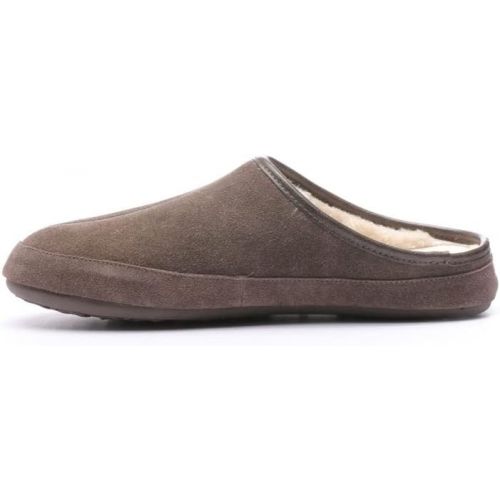 템퍼페딕 Tempur-Pedic Mens Shiloh Leather Loafer Slippers Brown 11 Extra Wide (EEE)