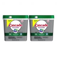 Cascade Platinum ActionPacs Dishwasher Detergent, Fresh Scent, 2 Bins x 62 Count
