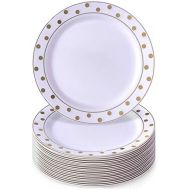 Silver Spoons GOLD PLASTIC PLATES | Christmas Decoration | 20 Dessert Plates (7.5)