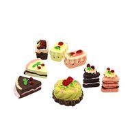 SXFSE Dollhouse Decoration Accessories,1/12 Scale Miniature Dollhouse Accessories Decoration Mini Cake Food Kids Toy