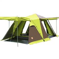 Wai Sports & Outdoors cm089-1 Desert Camel Outdoor Double Layer Waterproof Four Doors Camping Tent for 3-4 People (Green) Tents & Accessories (Color : Green)