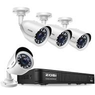 [아마존베스트]ZOSI H.265+ Full 1080p Home Security Camera System Outdoor Indoor, 5MP-Lite CCTV DVR 8 Channel and 4 x 1080p (2MP) Day Night Vision Weatherproof Surveillance Bullet Camera, Motion