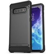 Encased Heavy Duty Galaxy S10 Plus Case (2019 Scorpio Series) Military Grade Rugged Phone Protection Cover (for Samsung Galaxy S10+) Black