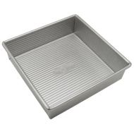 USA Pan Bakeware Square Cake Pan, 8 inch, Nonstick & Quick Release Coating, Made in the USA from Aluminized Steel: Usa Pans Bakeware: Kitchen & Dining