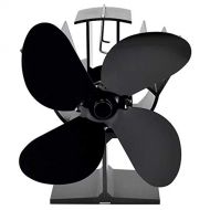 GOFEI Wood Burning Stove Fan, 4 Blade Heat Powered Stove Silent Fireplace Fan for Wood Log Burner Fireplace Hot Air Circulation