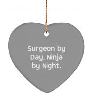 DABLIZ GROUP INTERNATION TRADING LLC Cool Surgeon Heart Ornament, Surgeon by Day. Ninja by Night., Cheap Gifts for Friends