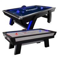 Atomic Top Shelf 7.5’ Air Hockey Table with 120V Motor for Maximum Air Flow, High-Speed PVC Playing Surface for Arcade-Style Play and Multicolor LED Lumen-X Technology to Illuminat