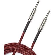 DAddario Accessories Braided Instrument Cable, 10 - Red