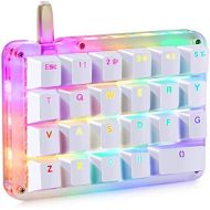 Koolertron One Handed Macro Mechanical Keyboard, Portable Mini One-Handed Mechanical Gaming Keypad 23 Fully Programmable Keys (RGB Backlit/Red switches)