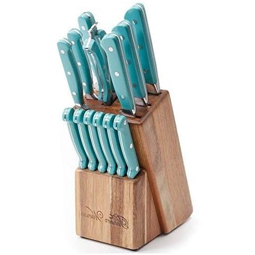  The Pioneer Woman 14-Piece Turquoise Cowboy Rustic Durable Stainless Steel While The Colorful, Ergonomic Handles Provide Both Aesthetic Appeal And Comfort Cutlery Set