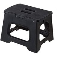 [아마존베스트]Vigar Compact Foldable Stool, 9 inches, Lightweight, 330-pound Capacity Non-Slip Folding Step Stool for Kids and Adults, Black