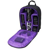 G-raphy Camera Bag Camera Backpack Waterproof 16 X 13 X 5 with Rain Cover for DSLR Cameras , Lens, Tripod and Accessories (Purple, Large)