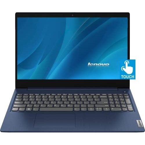 레노버 2021 Lenovo IdeaPad 3 15.6 HD Touch Screen Laptop, Intel Dual-Core i3-10110U Up to 4.1GHz, 8GB DDR4 RAM, 256GB PCI-e SSD, Webcam, WiFi 5, HDMI, Bluetooth, Windows 10 S - Abyss Blue