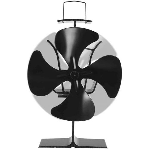 제네릭 Generic Julimoon Upgraded 4 Blade Stove Fan, Heat Powered Stove Fan for Wood/Log Burner/Fireplace/ Laptop Computer, Eco Friendly and Efficient Heat Distribution Fan with Micro USB Cord, Bl