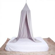 [아마존베스트]Fdit Round Dome Hanging Bed Canopy Mosquito Net Curtain for Baby Kids Playing Home Decor(1#)