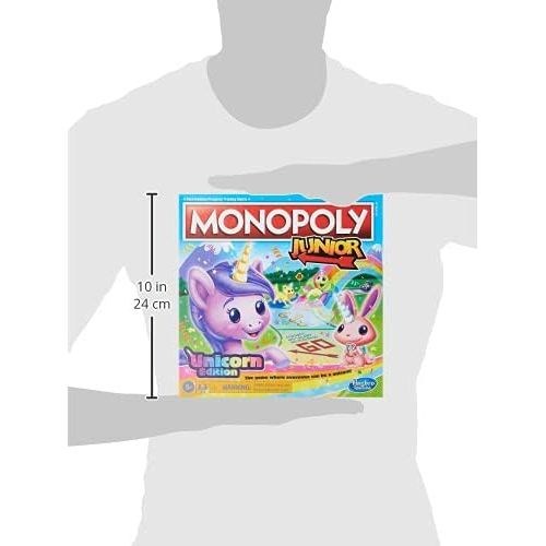 모노폴리 [아마존베스트]Monopoly Junior: Unicorn Edition Board Game for 2-4 Players, Magical-Themed Indoor Game for Kids Ages 5 and Up (Amazon Exclusive)