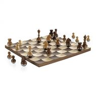 Umbra Wobble Chess Set, Brown