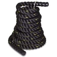 SUPER DEAL Black 1.5 Poly Dacron 30ft Battle Rope Workout Training Undulation Rope Fitness Rope Exercise (1.530 Black)