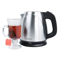 Chef’sChoice ChefsChoice 673 Cordless Compact Electric Kettle in Brushed Stainless Steel Features Boil Dry Protection and Auto Shut Off Easy Pour, 1-Liter, Silver