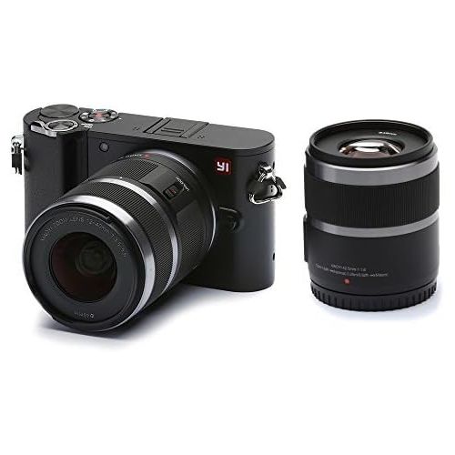  YI Technology M1 95013 Mirrorless Digital Camera (20 MP, 4K Video, 12 40 m, F3.5 5.6, Lens/42.5 mm F1.8 Lens) Black