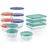 Pyrex Simply Store Meal Prep Glass Food Storage Containers (24-Piece Set, BPA Free Lids, Oven Safe): Kitchen & Dining