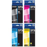 Genuine Epson 273 Color (Photo Black/Cyan/Magenta/Yellow) Ink Cartridge 4-Pack (Includes 1 each of T273120, T273220,T273320,T273