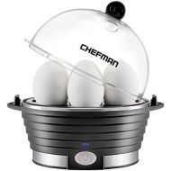 [아마존베스트]Chefman Electric Egg Cooker Boiler, Rapid Poacher, Food & Vegetable Steamer, Quickly Makes Up To 6, Hard, Medium or Soft Boiled, Poaching/Omelet Tray Included, Ready Signal, BPA-Fr