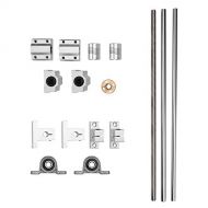 ASHATA 3D Printer Accessories, 15PCS 30cm Printer Assembly Accessories for T8 Guide Screw Rod Kit Coordinate Measuring Tools,with Optical Axis/Screw Rod/Coupling+Guide Shaft Suppor