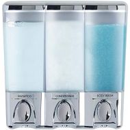 Better Living Products 72344 Clear Choice 3-Chamber Shower Dispenser, Chrome