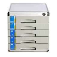 LPYMX Desktop File Cabinet, Aluminum Alloy with Lock Drawer File Cabinet Plastic Office Cabinet Information Cabinet