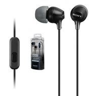 Original New Sony Stereo Headphones MDR-EX15AP - Black with Mic & Remote - for Android/Apple/Rim/Windows - (Retail Packing)