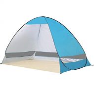 MZXUN Family Tent Dome Tent Small and Portable 2-3 Person Automatic Pop Up Waterproof Beach Tent Outdoor Sun Shelter Cabana Outdoor Tent (Color : Blue)