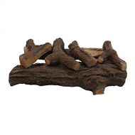 Regal Flame 22 Oak Ceramic Fireplace Gas Logs - 6 Piece