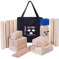 Kubb Yard Game Set by Rally and Roar for Adults, Families - Fun, Interactive Outdoor Family Games - Durable Blocks with Travel Bag - Games for Outside, Lawn, Backyards