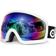Odoland Snow Ski Goggles S2 Double Lens Anti-Fog Windproof UV400 Eyewear for Adult and Youth-Skiing, Snowboarding