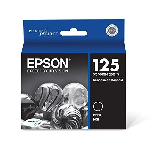 엡손 Epson T125 DURABrite Ultra Ink Standard Capacity Black Cartridge (T125120-S) for Select Epson Stylus and Workforce Printers