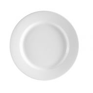 CAC China RCN-6 Clinton Rolled Edge 6-1/4-Inch Super White Porcelain Plate, Box of 36