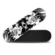 JINPENGRAN Four-Wheel Skateboard Outdoor Maple Double Twist Four-Wheel Skateboard Professional Skateboard Suitable for Adults, Teenagers and Children 80CM