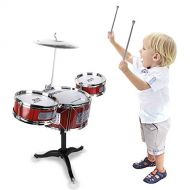[아마존베스트]JAFATOY Small Plastic Drum Set Toy for Kids Age 1 - 5 Years Old Toy Musical Instruments Playing Rhythm Beat Toy Great Gift for Boys Girls