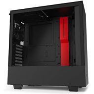 [아마존베스트]NZXT H510 - CA-H510B-BR - Compact ATX Mid-Tower PC Gaming Case - Front I/O USB Type-C Port - Tempered Glass Side Panel - Cable Management System - Water-Cooling Ready - Black/Red