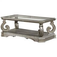 Acme Furniture ACME Furniture 86930 Northville Coffee Table Antique Champagne and Clear Glass