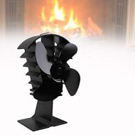 PYapron 4 Blade Wood Stove Fan for Fireplace and Log Burner, Fireplace Fan Heat Powered Stove Fan Mute Heat Circulation Fan for Wood/Log Burner/Fireplace, Ultra Quiet, 22x20.3x16cm