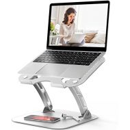 Laptop Stand for Desk, WONNIE Computer Stand for Laptop, Ergonomic Aluminum Laptop Riser with Heat Vent for 10 17 Notebook Computer, Silver