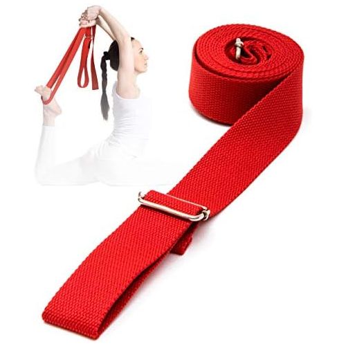  [아마존베스트]NEOLYMP Premium yoga strap made from 100% pure organic cotton with 5 year guarantee and high-quality metal fasteners for yoga, yoga band, yoga strap.