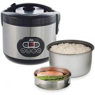 [아마존베스트]Solis Rice Cooker and Steamer, White/Brown Rice, Timer and Warming Function, 6 Cups Rice, 1.2 Litres, Includes Measuring Cup and Ladle, Duo Program (Type 817)