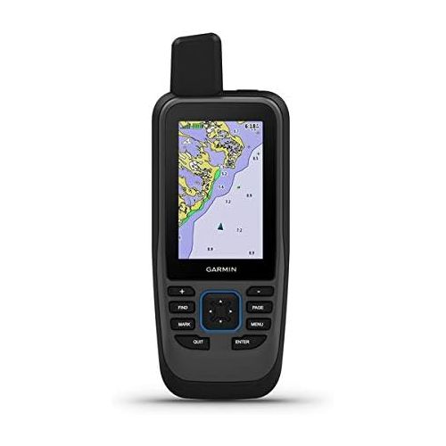 가민 Garmin GPSMAP 86SC, Floating Handheld GPS with Button Operation, Preloaded BlueChart G3 Coastal Charts, Stream Boat Data From Compatible Chartplotters