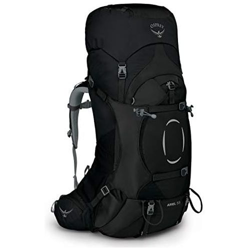 Osprey Ariel 55 Womens Backpacking Backpack, Black, X-Small/Small