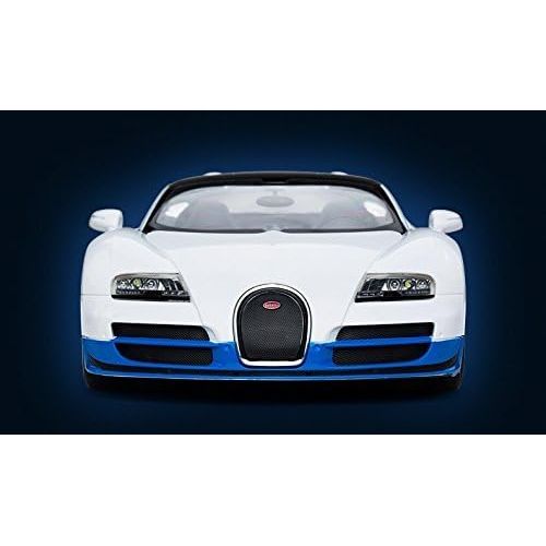 라스타 RASTAR Radio Remote Control 1/14 Bugatti Veyron 16.4 Grand Sport Vitesse Licensed RC Model Car (White/Blue)